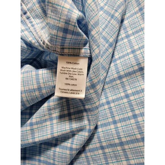 Vineyard Vines Slim Fit Tucker Blue Plaid Shirt - Small - Picture 6 of 8